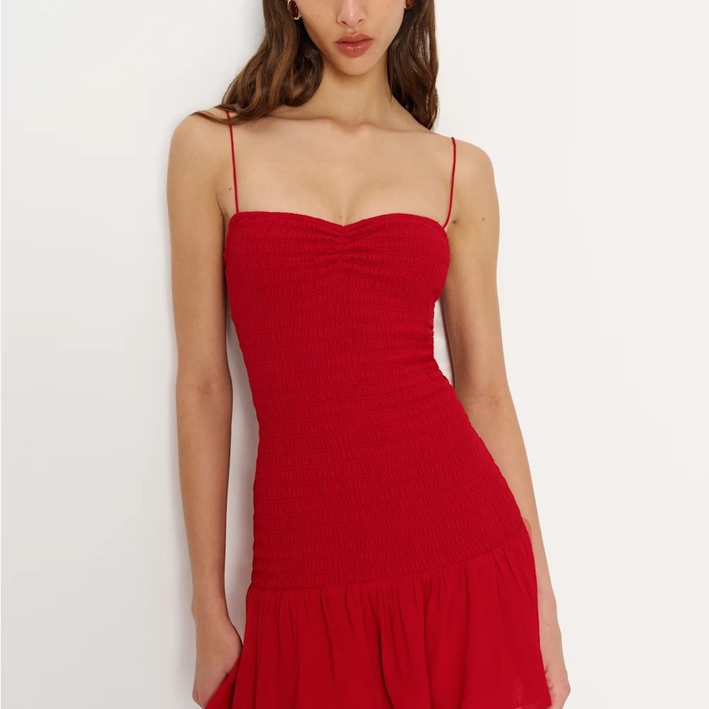 Reformation Janessa Lipstick Mini Dress NWT